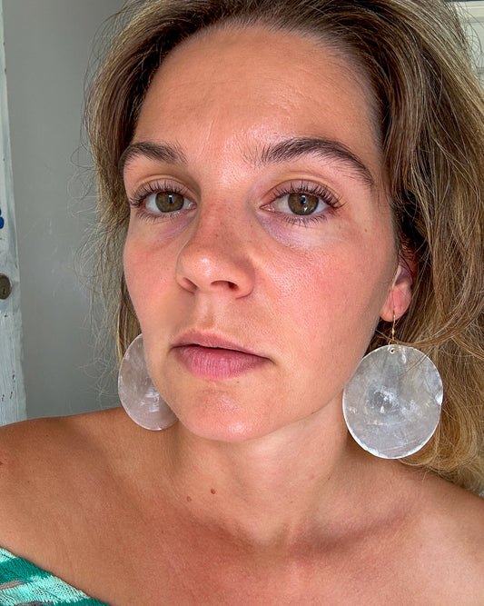Mother of Pearl Pendant Earrings
